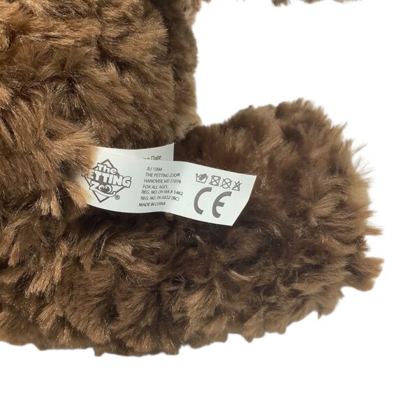 Soft Cuddly Brown Chimp Monkey Plush Toy Blue Ribbon The Petting Zoo 12” - Picture 4 of 5